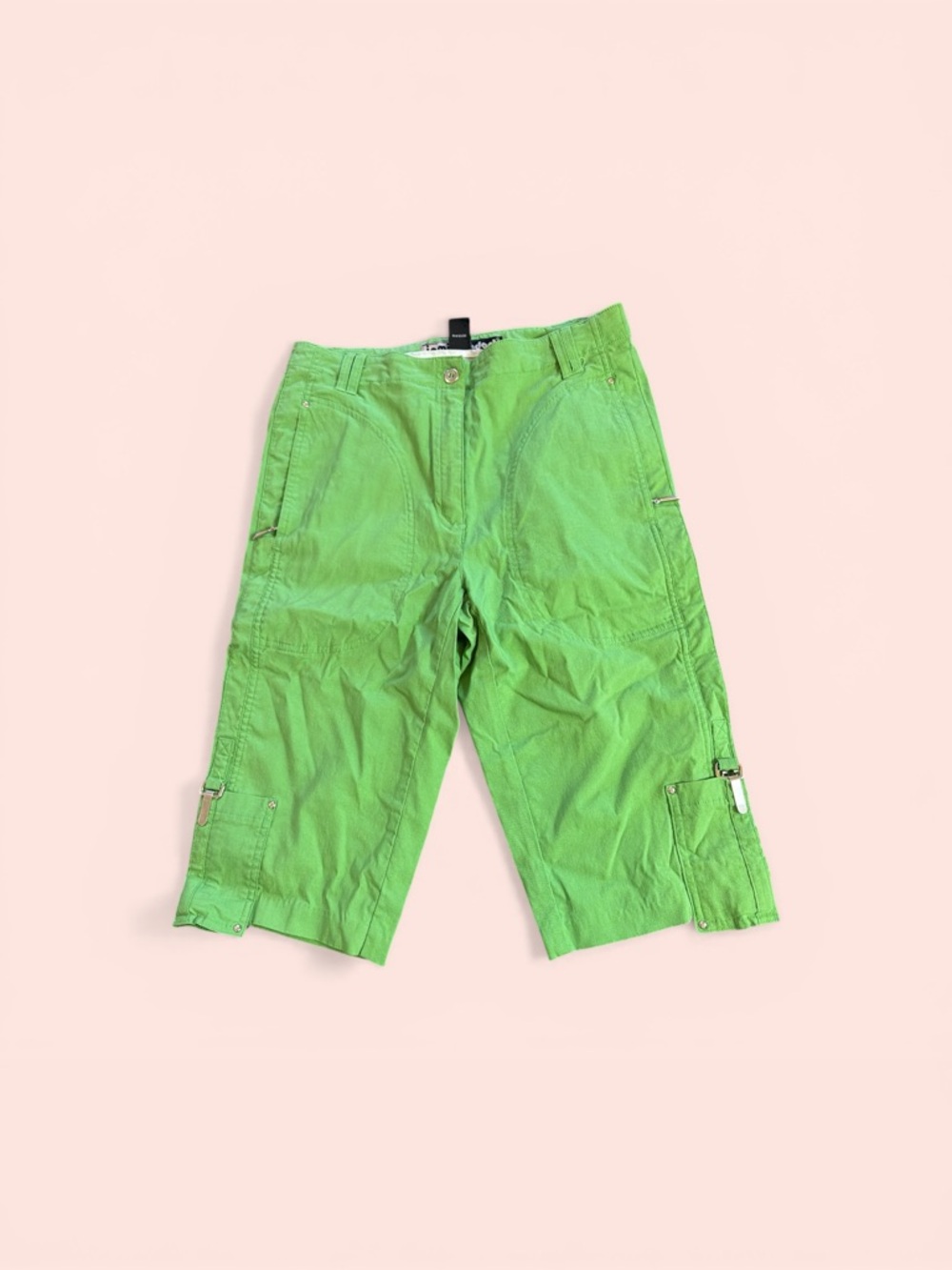 Jamie Sadock Green Golf Cargo Shorts Women’s Size 2 Stretch Bermuda Pockets - Picture 2 of 7